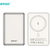 BWOO P82 BO 10000mAh 15W išorinė baterija su belaidžiu įkrovimu, šviesiai pilka