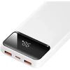 BWOO Ultra thin Power Bank | 10,000 mAh | 22.5W | QC | USB-A, USB-C | LED Ekranas | baltas