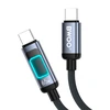 Telforceone BWOO X324CC braided fast charging cable with light display PD 60W USB-C - USB-C