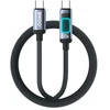 Telforceone BWOO X324CC pintas greito įkrovimo laidas su šviesos ekranu PD 60W USB-C - USB-C