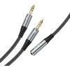 Cable AUX 2in1 Jack 3,5 mm (female) to 2 x Jack 3,5 mm (male) Hoco 0,25 m UPA21 metal pilka