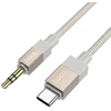 Cable AUX Jack 3,5 mm (male) to USB C (male) Hoco 1 m UPA32B auksinis