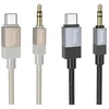 Cable AUX Jack 3,5 mm (male) to USB C (male) Hoco 1 m UPA32B auksinis