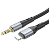 Cable AUX Jack 3,5 mm to Lightning Hoco 1 m UPA22 juodas