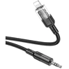 Cable AUX Jack 3,5 mm to Lightning Hoco 1,2 m UPA27 juodas