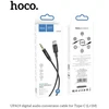 Cable AUX Jack 3,5 mm to USB C Hoco 1 m UPA19 juodas
