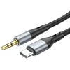 Cable AUX Jack 3,5 mm to USB C Hoco 1 m UPA22 juodas