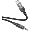 Cable AUX Jack 3,5 mm to USB C Hoco 1,2 m UPA27 juodas