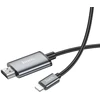 Kabelis Hoco UA27 Lightning to HDMI 2.0m pilkas