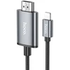 Kabelis Hoco UA27 Lightning to HDMI 2.0m pilkas