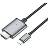 Kabelis Hoco UA27 Lightning to HDMI 2.0m pilkas