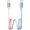 Kabelis USAMS Bicolor Series SJ756 PD 60W USB-C/USB-C 1.2m mėlynos ir rožinės spalvos
