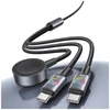 Kabelis USAMS Huan Series SJ754 72W USB-C į USB-C + USB-C + belaidis įkroviklis į laikrodžiui tarnish