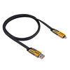AKYGA Cable USB AK-USB-57 USB A m + USB type C m / USB type C m + Lightning m ver.2.0 65W 1m