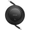 Baseus Free2Pull duomenų perdavimo ir įkrovimo kabelis | USB-C į USB-C | 100W | 1,5 m | juodas