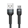 USB Micro Remax Jany Alloy kabelis, 1m, 2.4A (juodas)