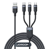 Daugiafunkcis USB kabelis Joyroom S-1T3018A18 3w1 / 3.5A / 0.3m (juodas)