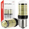 LED lemputės canbus ba15s p21w r10w r5w 600lm 144smd baltos 12v 24v amio-04473