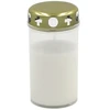 Candela Grave candle with cap, burning time ~40h, baltas