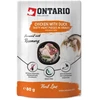 Konservuotas kačių ėdalas - Ontario vištiena su žolelėmis, antis, ryžiai ir rozmarinas, 80 g