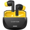 CANYON ausinės HEXAGON 7 TWS ANC+ENC Belaidės Charge Juodas Geltona