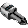 Car Charger 4smarts Media&amp;Assist 2 FM Bluetooth with Multimedia Input and Hands-Free Function silve