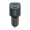Automobilinis įkroviklis Budi 065R, 2x USB-C, PD 60W (juodas)