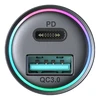 Automobilinis įkroviklis Joyroom JR-CCN04 USB-C/USB-A 60W juodas