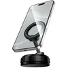 Car phone holder compatible with MagSafe with suction cup Hoco H105 juodas