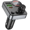 Automobilinis „Bluetooth“ siųstuvas Hoco 2 x USB A + USB C QC3.0 PD 48W E86 juodas
