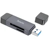 Atminties kortelių skaitytuvas Hoco HB45 USB-C/USB-A 2-in-1 USB2.0 pilkas