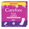 CAREFREE_Plus dideli lengvai kvepiantys įklotai, 64 vnt.