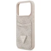 Dėklas Guess 4G Double Card Triangle skirtas Apple iPhone 17 Pro rožinės spalvos