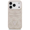 Dėklas Guess 4G Double Card Triangle skirtas Apple iPhone 17 Pro rožinės spalvos