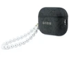 Guess PU 4G Classic Logo Pearl Strap dėklas skirtas Apple AirPods Pro 3 juodos spalvos