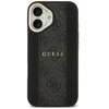 GUESS dėklas, skirtas IPHONE 17, suderinamas su MagSafe GUHMP17SPG4SEMCK (PU su 4G juostele), juodas