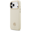 Dėklas Guess Grained Strass Logo MagSafe skirtas Apple iPhone 17 Pro Max beige