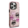 Dėklas Karl Lagerfeld IML Multi K&C Head Pattern skirtas Apple iPhone 16 Pro Max rožinės spalvos
