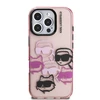 Dėklas Karl Lagerfeld IML Multi K&C Head Pattern skirtas Apple iPhone 16 Pro Max rožinės spalvos