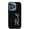 Dėklas Karl Lagerfeld Silicone Metal Script Logo iPhone 15 Pro Max Case - Juodas