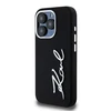 Dėklas Karl Lagerfeld Silicone Metal Script Logo iPhone 15 Pro Max Case - Juodas