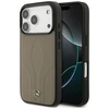 Dėklas Mercedes Leather The Move MagSafe skirtas Apple iPhone 17 Pro taupe