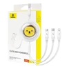 Baseus Įkrovimo kabelis 3in1 USB - USB-C USB-M Lightning 3.5A 1.1m - baltas