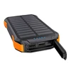 Choetech B659 Solar Power Bank su indukciniu įkrovimu 2x USB 10000mAh Qi 5W - juoda - oranžinė