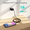 Choetech IP0041 USB-C / Lightning MFi 480Mb/s 3A 2 m kabelis – juodos spalvos