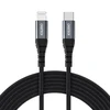 Choetech IP0041 USB-C / Lightning MFi 480Mb/s 3A 2 m kabelis – juodos spalvos