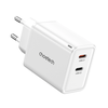Choetech PD6013, GaN, 2x USB-C, PD65W tinklo įkroviklis (baltas)