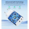 Choetech PD6013, GaN, 2x USB-C, PD65W tinklo įkroviklis (baltas)