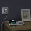 Choetech Qi 2in1 belaidis įkroviklis for / Apple Watch su stand (MFI) USB Type C baltos spalvos (T317)