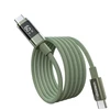 Choetech XCC-1068 duomenų perdavimo ir įkrovimo kabelis | USB-C į USB-C | PD | 60 W | su LED ekranu | 1,2 m | žalias